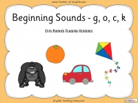 Beginning Sounds - g, o, c, k